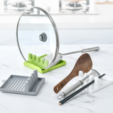 하이퍼리 다용도 냄비뚜껑 조리도구 거치대 [재고정리], 2개, 그레이