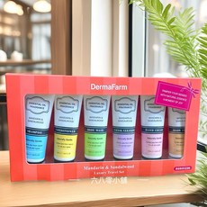 DermaFarm 洗髮精 潤髮乳 沐浴露 洗面乳 護手霜 身體乳 奢華保養旅行6件組, 1個