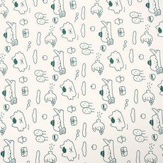 뭉구 보바 포인트 항균 종이 롤 포장지 10m, 카키, 1개