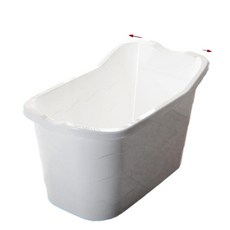 加厚兒童泡澡盆 寬53CM, 白色, 1個