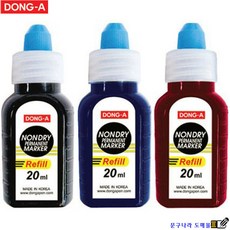 유성매직 논드라이 리필잉크(Nondry)국산품1개 Donga, 적색