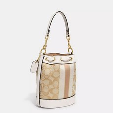 코치 미니 뎀프시 버킷백 크로스백 Mini Dempsey Bucket Bag C8322, 1개, 화이트