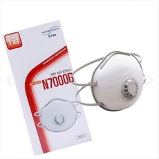 1급/2급 방진마스크 산업용마스크 이산화탄소 입냄새 습기방지 분진제거 미스트제거, 20개, N7000B(1급)