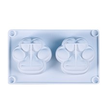 2 캐비티 고양이 발 실리콘 금형 크리스탈 에폭시 석고 금형 아로마 테라피 양초 만들기 DIY 용품 케이크 베이킹 도구