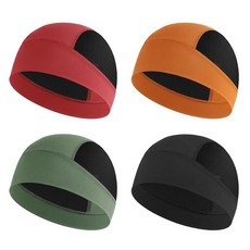 Cmonie 통기성 좋은 메시 스컬 캡 4개 빠른 건조 헬멧 라이너 통기성 쿨링 비니 러닝 사이클링 모자 남성 여성용