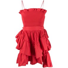 필로소피디로렌조세라피니 스모크 웨이스트 러플 드레스