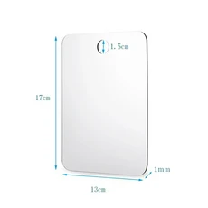 아크릴 김서림 방지 거울 샤워 메이크업 사각 욕실 접착 면도 여행 화장품, 01 ONE SIZE