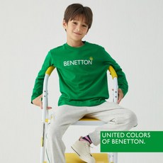 베네통 키즈 공용 긴팔 티셔츠 그린 BNUTS4O15T 2818660