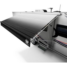 RV 차양천 교체용 14피트 – 캐노피 19.5온스 헤비듀티 열밀봉 비닐 자외선 차단 방수 방풍 태양광 전기 및 수동 차양에 적합 RV에 이상적, Black Fade, 10'(fabric9'2'')