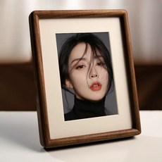 래미고 원목 나무 사진 액자 웨딩 포토 테이블 프레임, 1개, 브라운