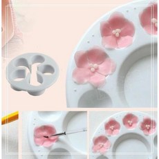 五瓣玫瑰花壓花模具 翻糖工具 烘培裝飾 四件套裝, 詳見包裝, 詳見包裝