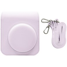 FUJI 富士 instax mini12 拍立得相機 復古皮套 保護套 含背帶 鳶尾紫, 1個