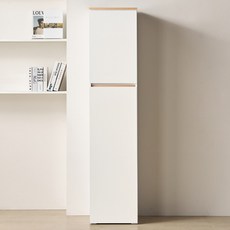 바로방가구 히트 1800 틈새 수납장 400 주방 베란다 냉장고장 다용도 그릇 슬림수납장, 오크