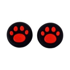 아날로그 실리콘 엄지 스틱 그립 캡 조이스틱 커버 PS4 PS3 Xbox One 360 PS2 게임 컨트롤러빨간 고양이 개 발 2개, 아날로그 실리콘 엄지 스틱 그립 캡 조이스틱 커버 PS