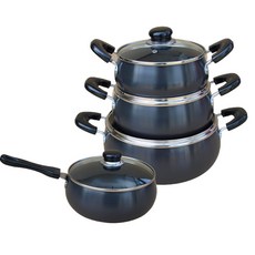 국산 이젠 경질냄비 4종 세트 편수18cm 양수 18cm 20cm 24cm 주방냄비, 편수18cm, 양수 18cm, 20cm, 24cm
