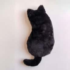 보들보들 고양이 뒷모습 파우치 필통 연필 케이스, 블랙