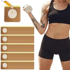 YONGDA 배꼽용 캐스터 오일 패치 100개 자체 접착 유기농 면 패치 - 복부 목 및 관절 완화를 위한 누출 방지 일회용 랩 지저분해지지 않는 디자인, Pack of 100pcs