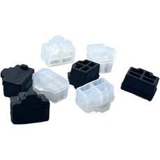 60개 이더넷 허브 포트 RJ45 방진 커버 캡 보호 플러그 노트북컴퓨터라우터 커넥터갈색, BROWN