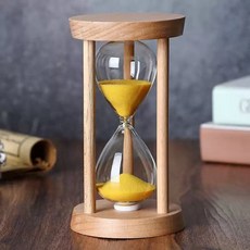 모래시계 5분 10분 15분 20분 30분 사우나 타이머 모래멍 인테리어 양치 학습, 대형통나무모형-오렌지샌드20분★무료조각
