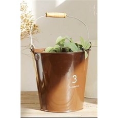 hiereator 3 復古提把水桶, 1個, 木提手單把花桶1入2個