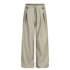 【老錢風解構】休閒西褲 男式西褲 美式復古 中性西褲 寬鬆直筒 高腰垂感 褶皺設計 純色百搭 通勤休閒兩穿