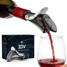 IOV 와인 푸어 스파우트 업그레이드된 밀봉 주류 병 푸어러 자동 플립 올리브 오일 디스펜서 알코올 식초 및 시럽용 더스트 캡이 있는 푸어러 흘림 방지 와인 액세서리, 블랙