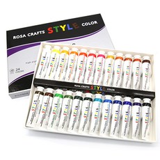 로사 크래프트 아크릴물감 20ml 24색 세트