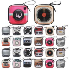 24 Pcs Mini Purse Keychain Set Retro Coin Purse Bulk for Change Earbuds Jewelry Pills Cable Storag