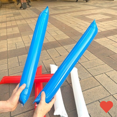 아이돌굿즈 용품 2개 한쌍 막대 풍선 응원도구, 화이트