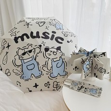 고양이 케릭터 이쁜 3단우산 더라인