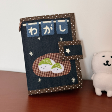 데님 핸드메이드 다이어리 북커버+A6속지, 1개