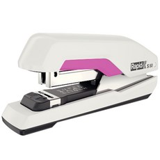 래피드 Rapid 완전평면 스테플러 S50 평철가능, 1개, 화이트&핑크