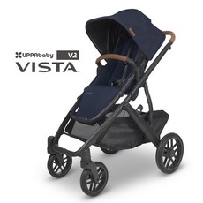 UPPAbaby VISTA V2 王者之尊旗鑑：推車（贈新生兒貼身坐墊 內含:防蚊帳 擋雨罩）【六甲媽咪】, 海軍藍