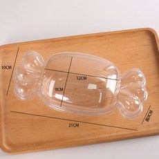 糖果形狀水果果切一次性透明包裝盒子帶蓋野餐果蔬鮮果打包盒塑料, 1個, 糖果形狀盒子含蓋;如圖:1組x10個