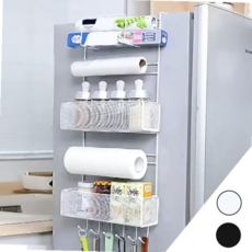 정리 냉장고정리트레이 냉장고걸이 무타공 주방 틈새수납 주방걸이 선반 59000EA 1EA, 블랙