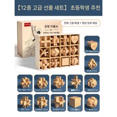 3d 입체퍼즐 자물쇠 두뇌훈련, 12피스 럭셔리(초등)