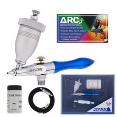 Master Airbrush Gravity Feed Mini Sandblaster Kit - 1.3ml (1/2oz) Cup 0.5mm Tip Hose Ideal for p, Master Airbrush Gravity Feed M