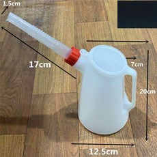 플라스틱 눈금 오일통 세제계량컵 주전자형 계량용기, 1개, 1L, 1.2L