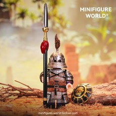 피규어 장난감 중장 철부도 기병전마 중세 갑옷 블록 인형, F. 중세피규어, 1개
