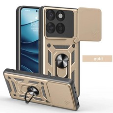 슬라이드 렌즈 보호대 백 케이스 마그네틱 링 스탠드 홀더 커버, 01 모토로라 엣지 60 퓨전, 5. 금, 1개