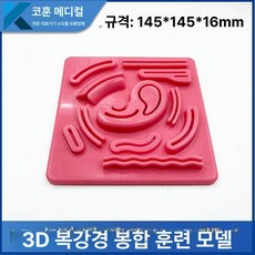 봉합 모형 실리콘 교육 상처 연습 실습용 외과 모듈, 복강경 3D 모델, 1개, 기본 색상