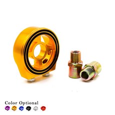 오일 필터 쿨러 샌드위치 플레이트 어댑터 M20 16 범용 자동차 미터, gold