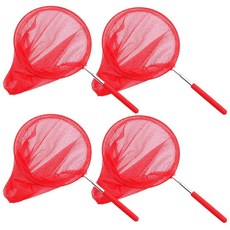 리빙준 컬러풀 접이식 잠자리채, 빨간색 x 4p, 빨간색 x 4p