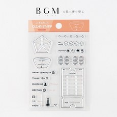 莫莫日貨 日本進口 BGM水晶印章 紀錄memo手帳裝飾, 1個