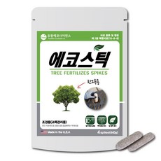 [유원에코팜] 나무 수목 소나무 식물영양제 에코스틱 110g x 4개 + 화분 비료