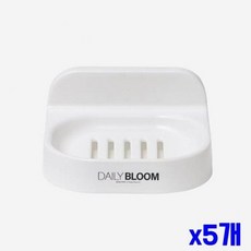 흡착 소 접시형 디자인 비누홀더 비누대 x5개 사각 21822PC 1(EA)