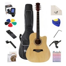 고급형 블루엔젤 41인치 통기타 입문자를 위한 3회 튜닝 및 검수 발송 초보자기타 어쿠스틱기타 포크 기타, 내츄럴, 1개