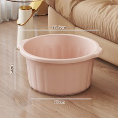 加厚按摩泡腳桶 舒適足浴盆 尺寸37.5cm, 奶粉色小, 1個