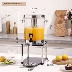 주스 음료 물 쥬스 8L 오렌지주스 레몬즙, A형 아크릴 시트반투명블랙, 1개, 1ml