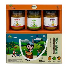 제주가 키운 과일청 과일차 3종 선물세트, 1세트, 한라봉+풋귤+천혜향